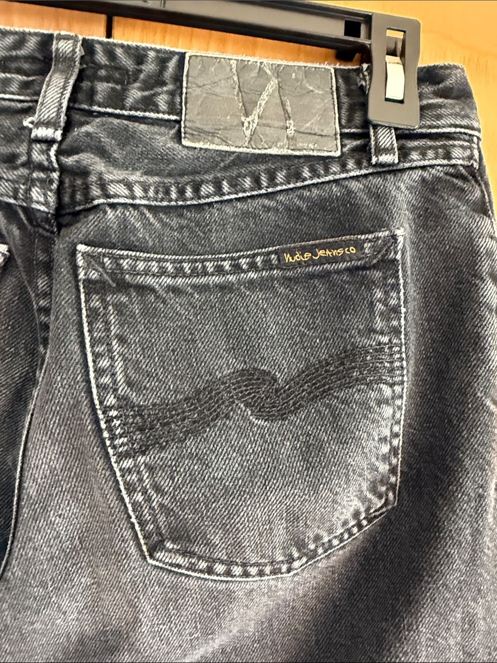 Nudie Jeans Women’s Black Wide-Leg Jeans - Classic Mid-Rise Style - Picture 6 of 6
